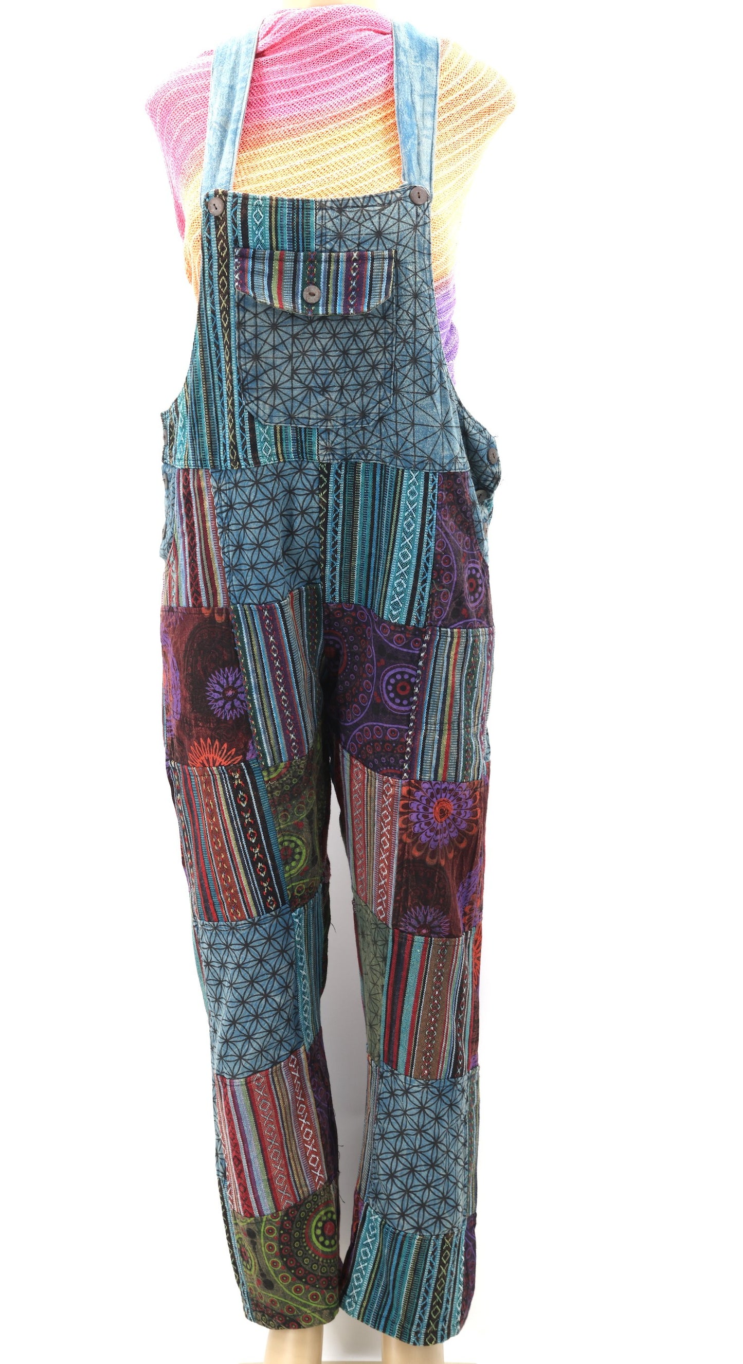 Gheri & Cotton Handwoven Patchwork Overalls