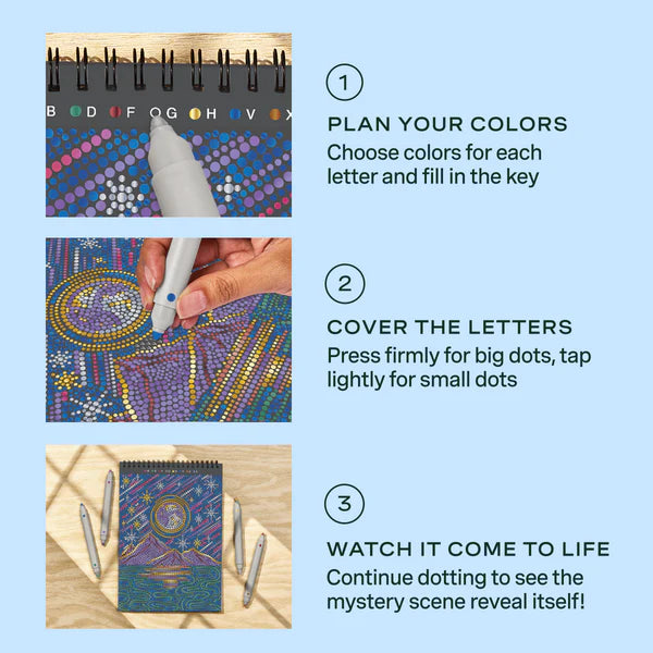 Lifelines™ FlowArt: Dot-By-Letter Into the Galaxy Coloring Pad