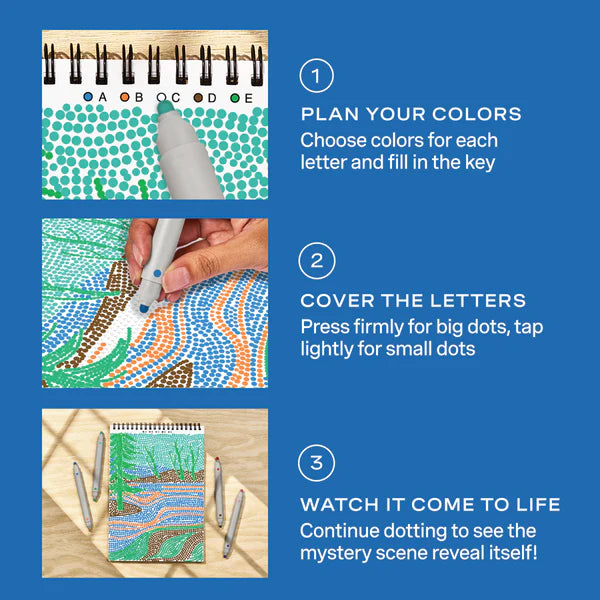 Lifelines™ FlowArt: Dot-By-Letter Landscapes Coloring Pad