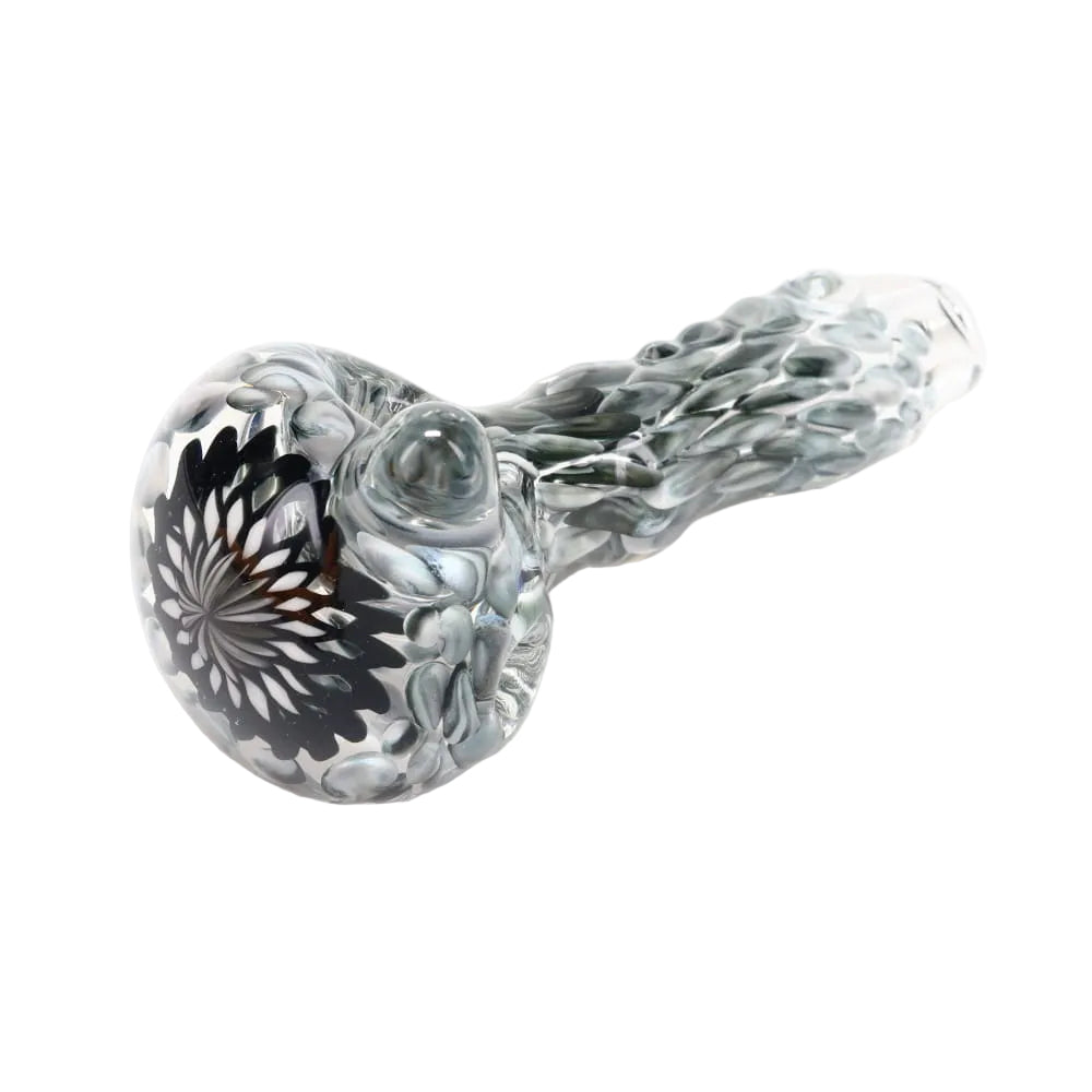 Rotational Science Glass Fillacello Black and White Dot Pipe