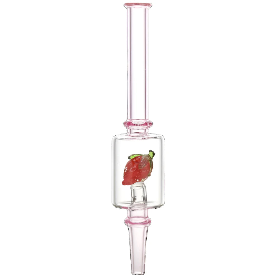 Pulsar Fruit Series 8" Glow Nectar Collector & Dab Rig Set - Strawberry Cough