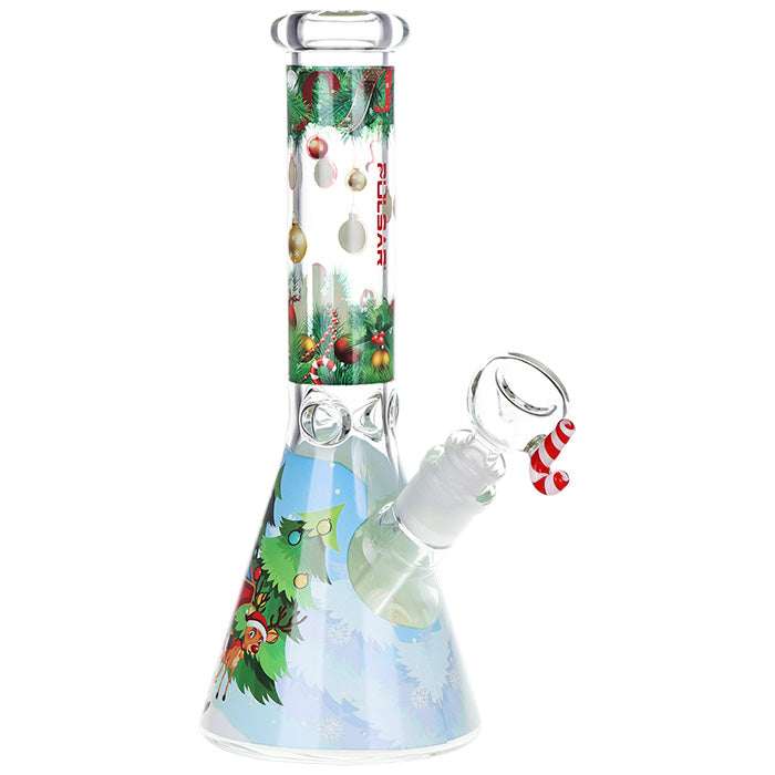 Pulsar 10" Water Pipe & Hand Pipe Set - Ho-Ho Holiday Christmas