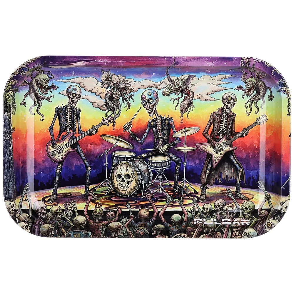 Pulsar Medium Metal Rolling Tray - Give The Drummer Some