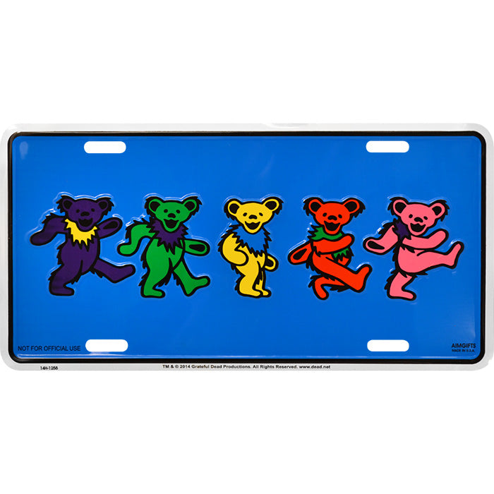 Grateful Dead Dancing Bears License Plate