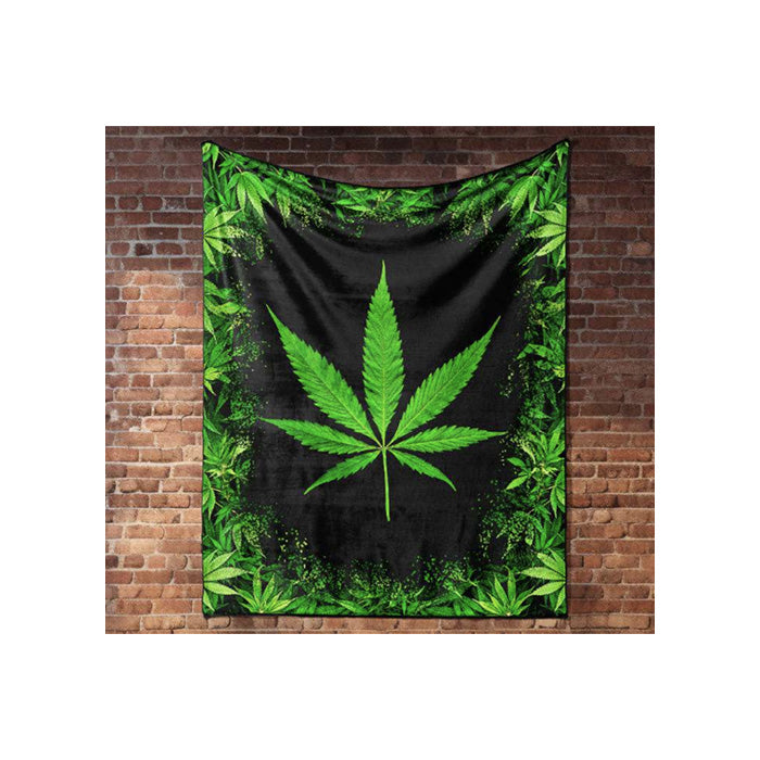 Rasta Weed Garden Throw