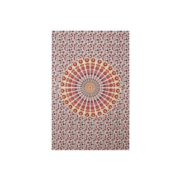 Zest For Life Circle Plume Tapestry - Red