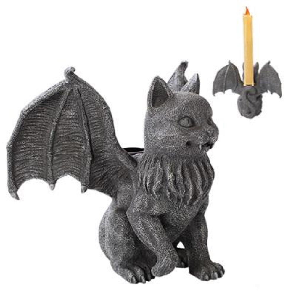 Vampire Cat Gargoyle Candle Holder