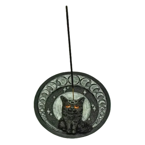 Black Cat Moon Incense Burner
