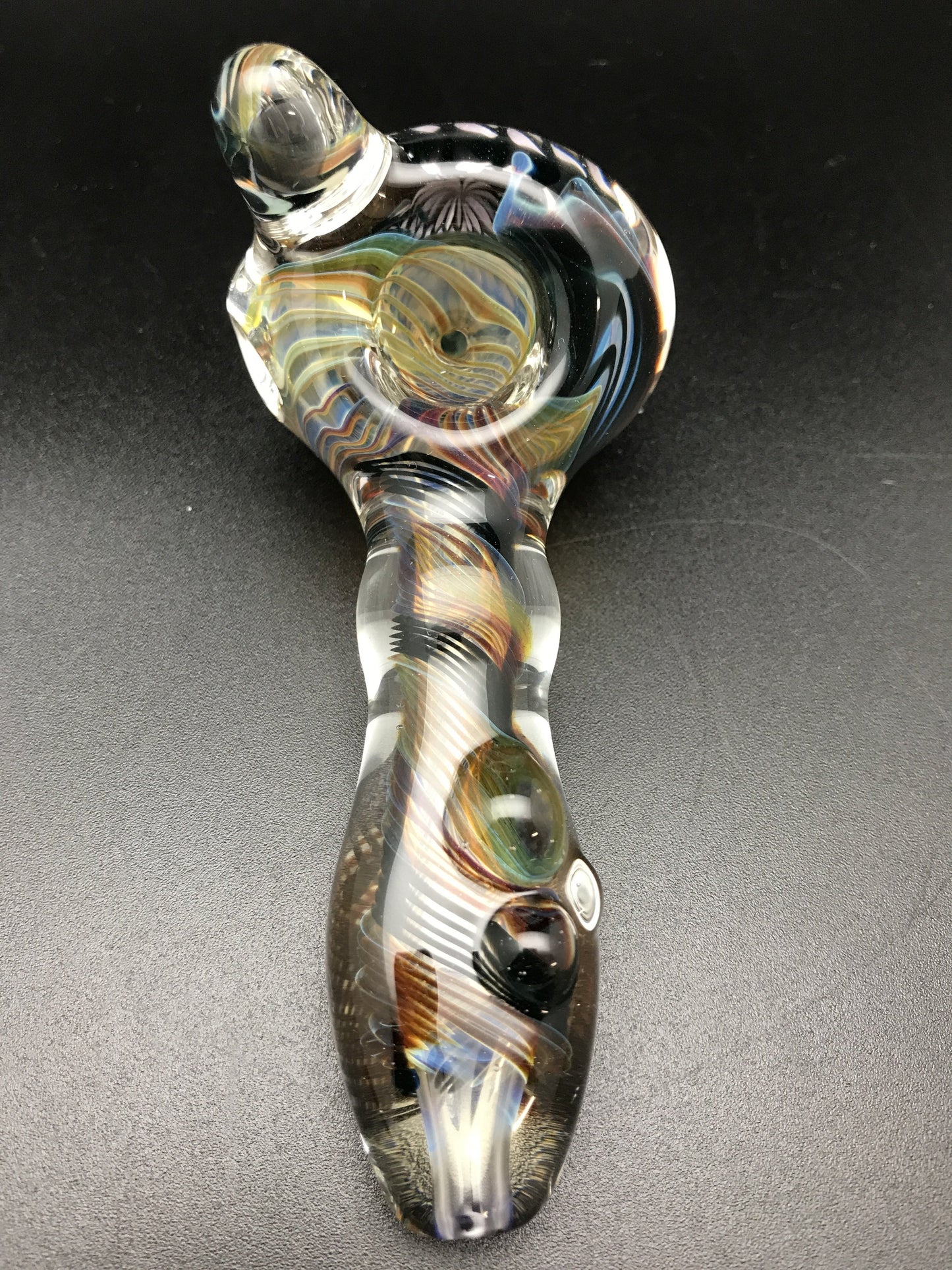 Rotational Science Glass Twist Fillacello Mixed Color Spoon - Large