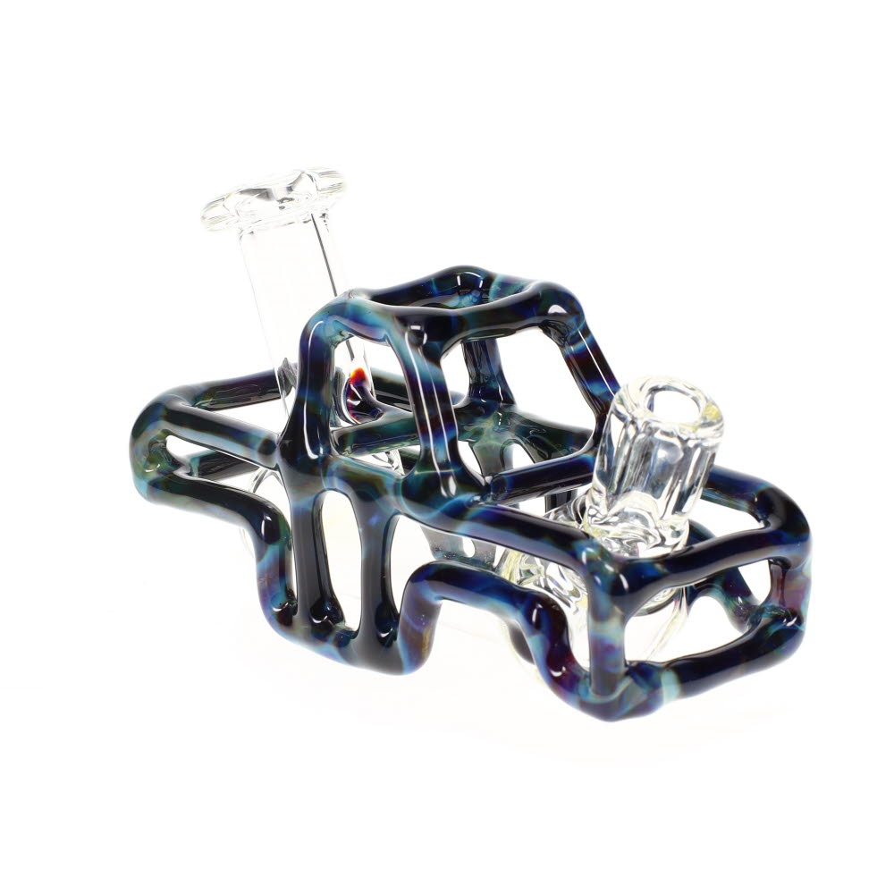 Big Lake Glass Blue and Amber Micro Truck / Blue/Ambr