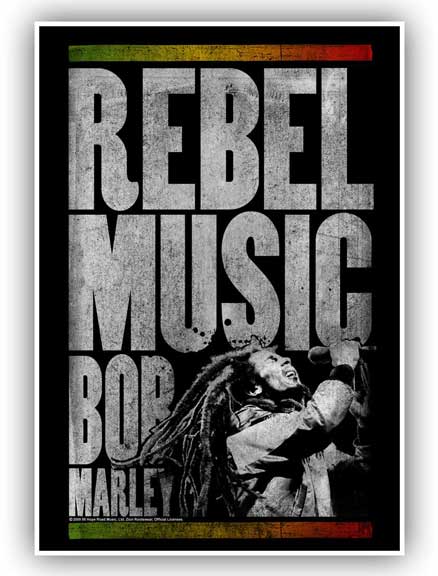 Bob Marley Rebel Music Sticker