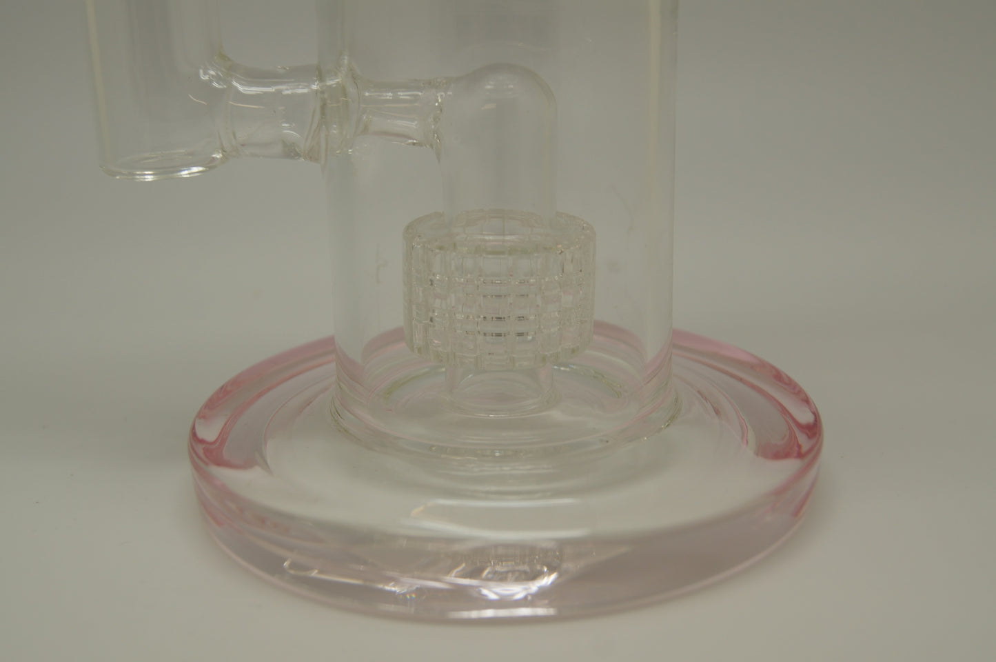 Clear Color Rim Double Perc Bubbler