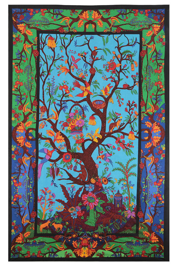 Colorful Tree Of Life Tapestry 60x90