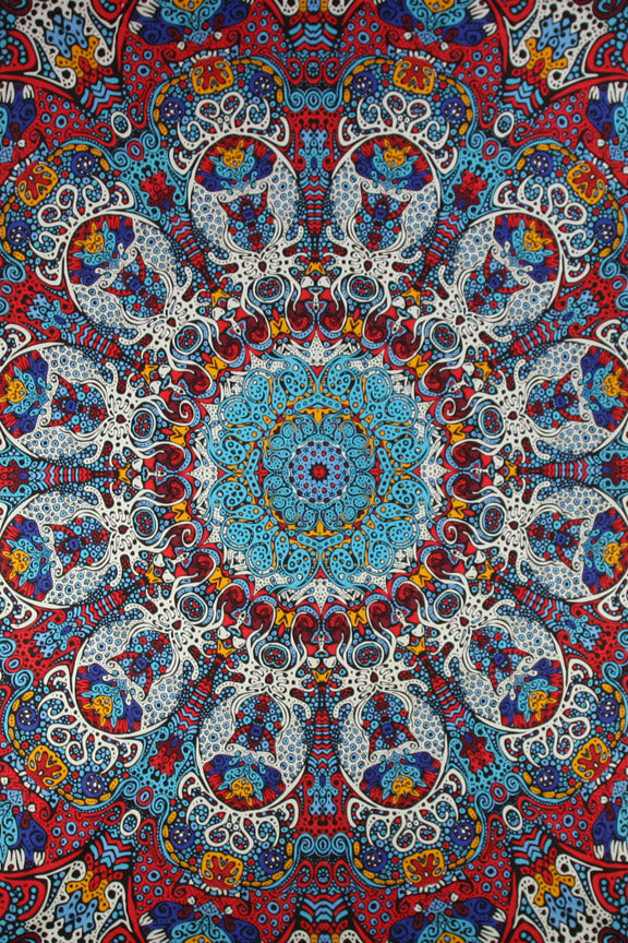 Glow in the Dark Sunburst Tapestry