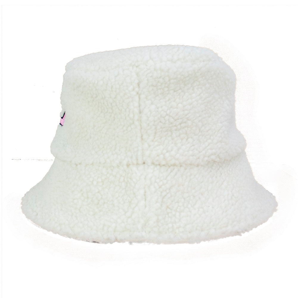 Peter Grimm x Grateful Dead Pink Dancing Bear Bucket Hat in Cream