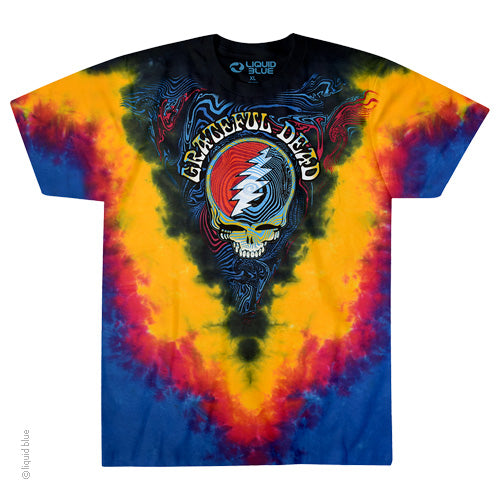 Grateful Dead Steal Your Face Ripple Tie Dye T-Shirt