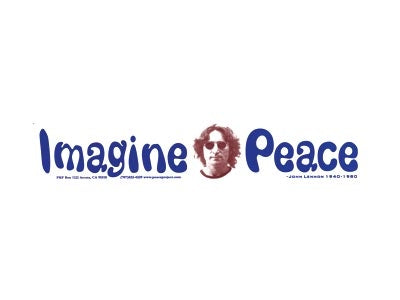 John Lennon Imagine Peace Bumper Sticker SALE