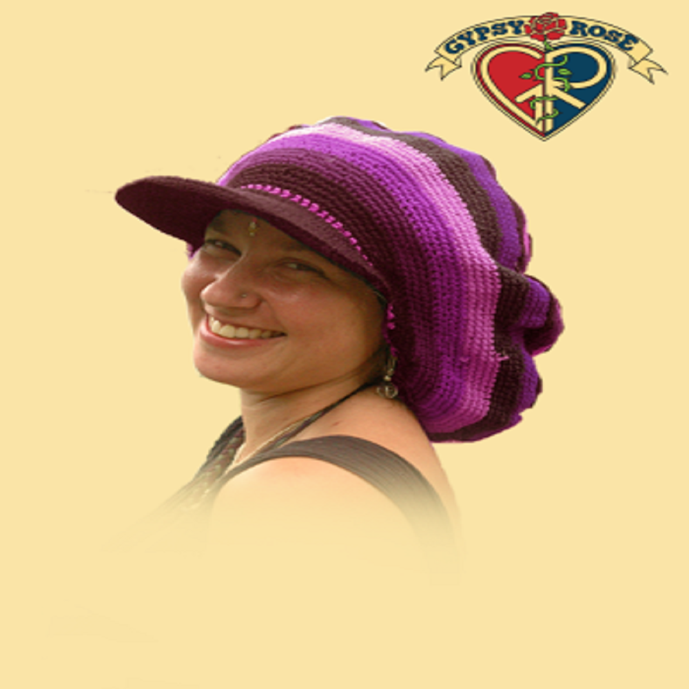 Oversized Dreadie Multi Color Crochet Applejack Hat