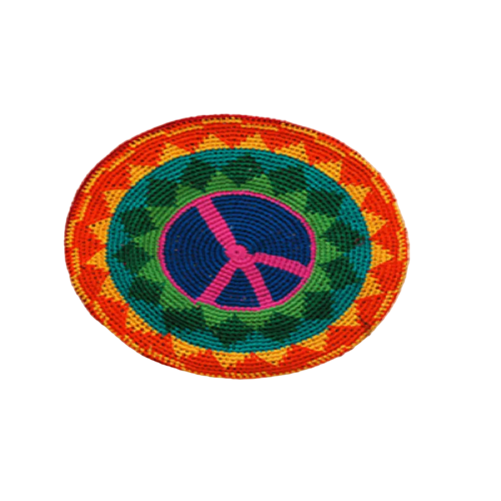 Peace Sign Crochet Tam