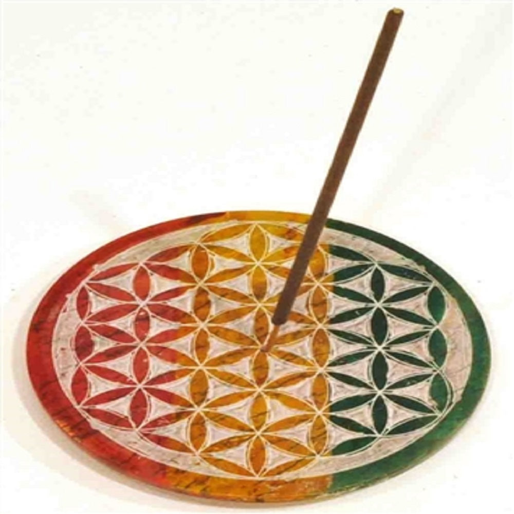 Round Stone Flower Incense Burner SALE