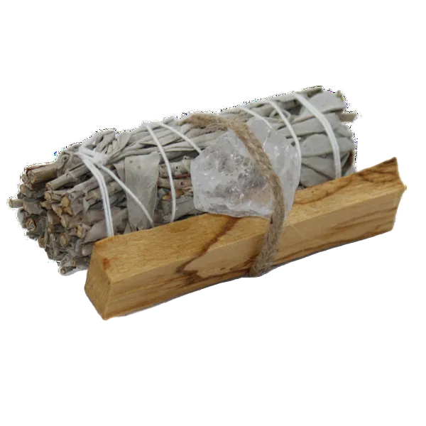 Smudge & Crystal Cleansing Bundle - Clear Quartz