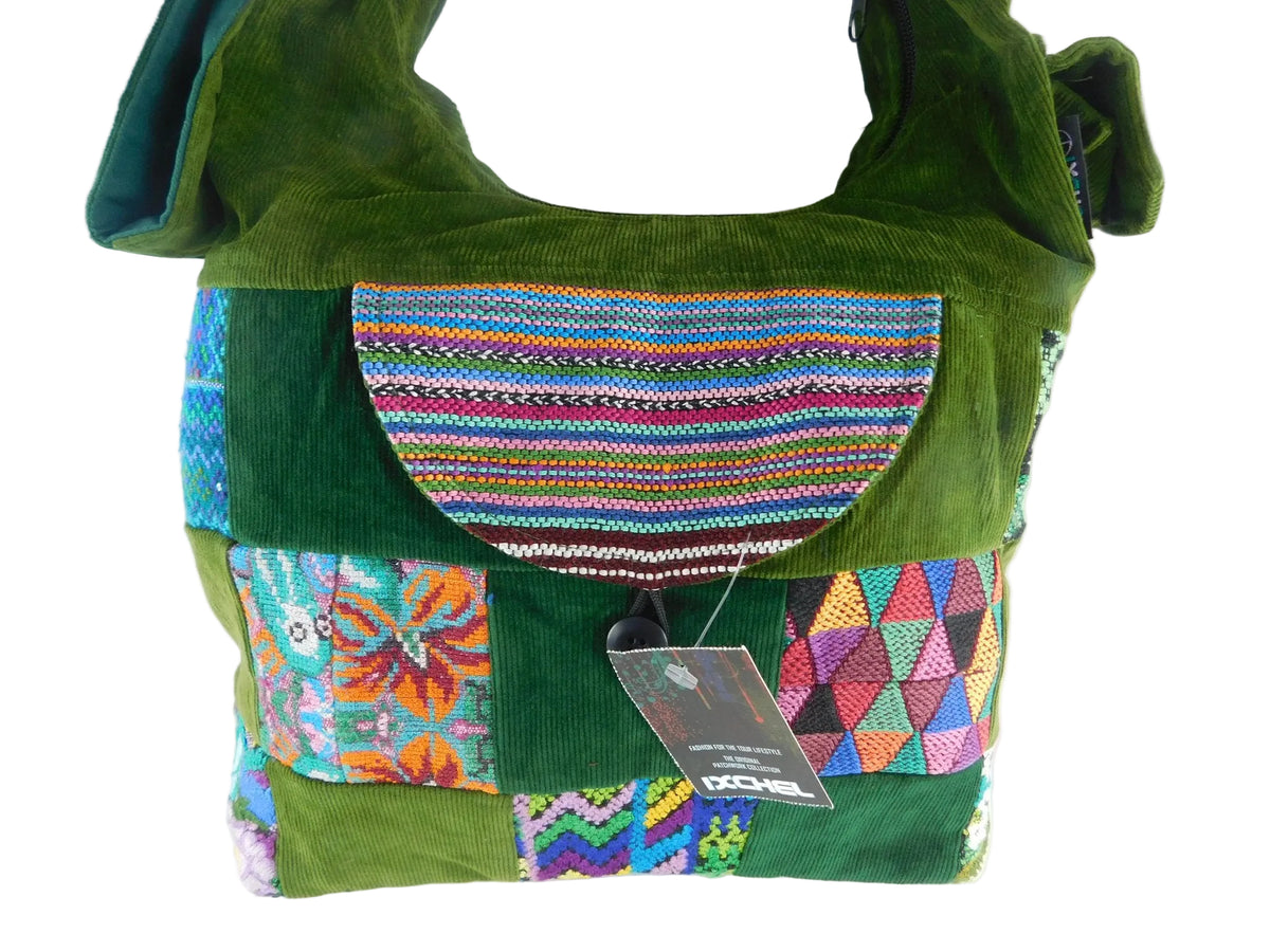 Ixchel Saddle Bag in Hand Brocade & Cotton Corduroy