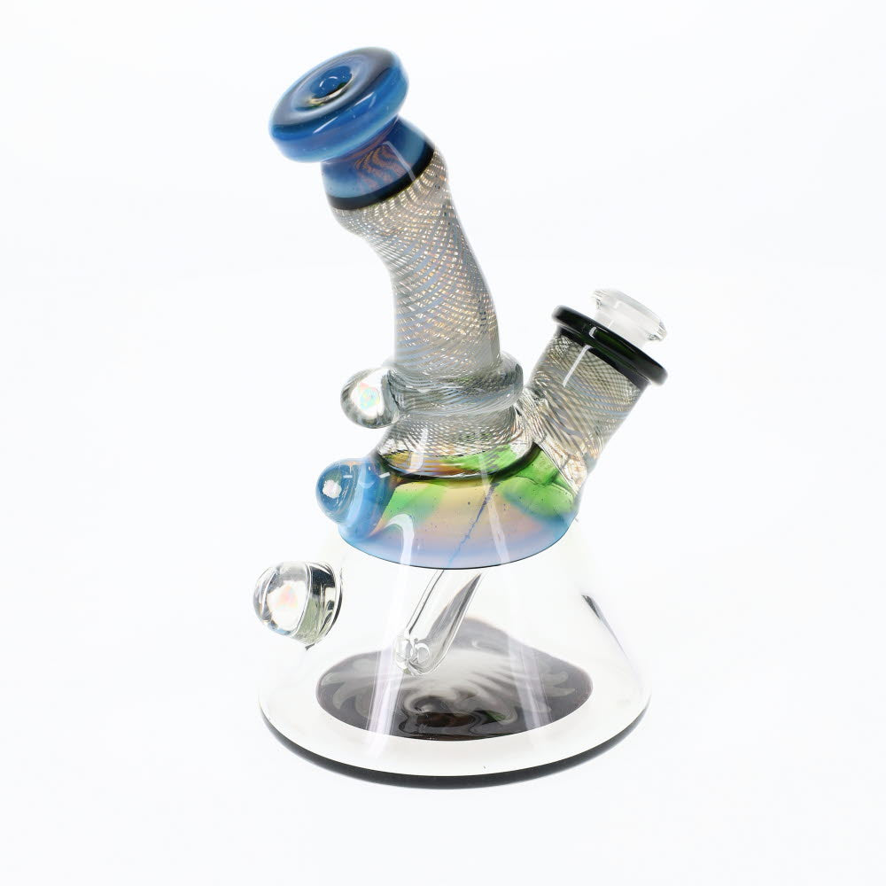 Selfridge Glass Black and Blue Beaker w/ Opals SALE