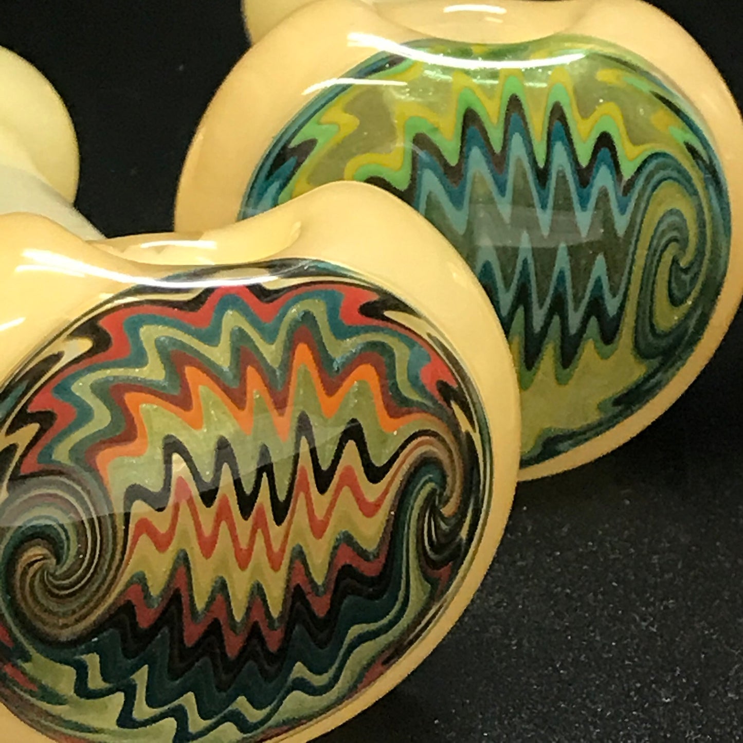 Strobel Glass Wig Wag Color Cap Pipe SALE