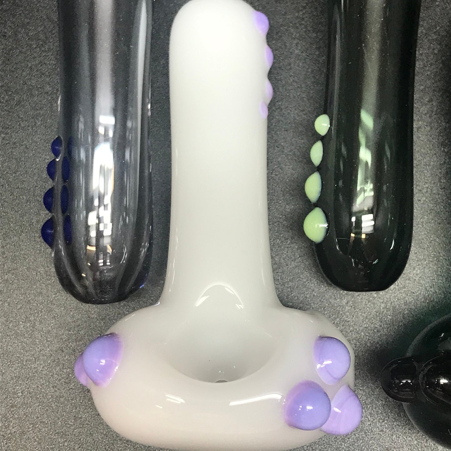 The Gurk Monster Glass Solid Colro Big Bowl Dot Pipe SALE