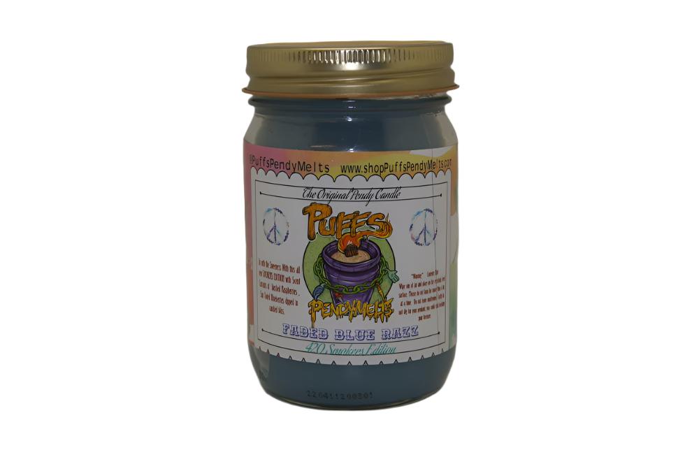 The ORIGINAL Puffs Pendy Melts Candle - Smokers Edition Faded Blue Razz