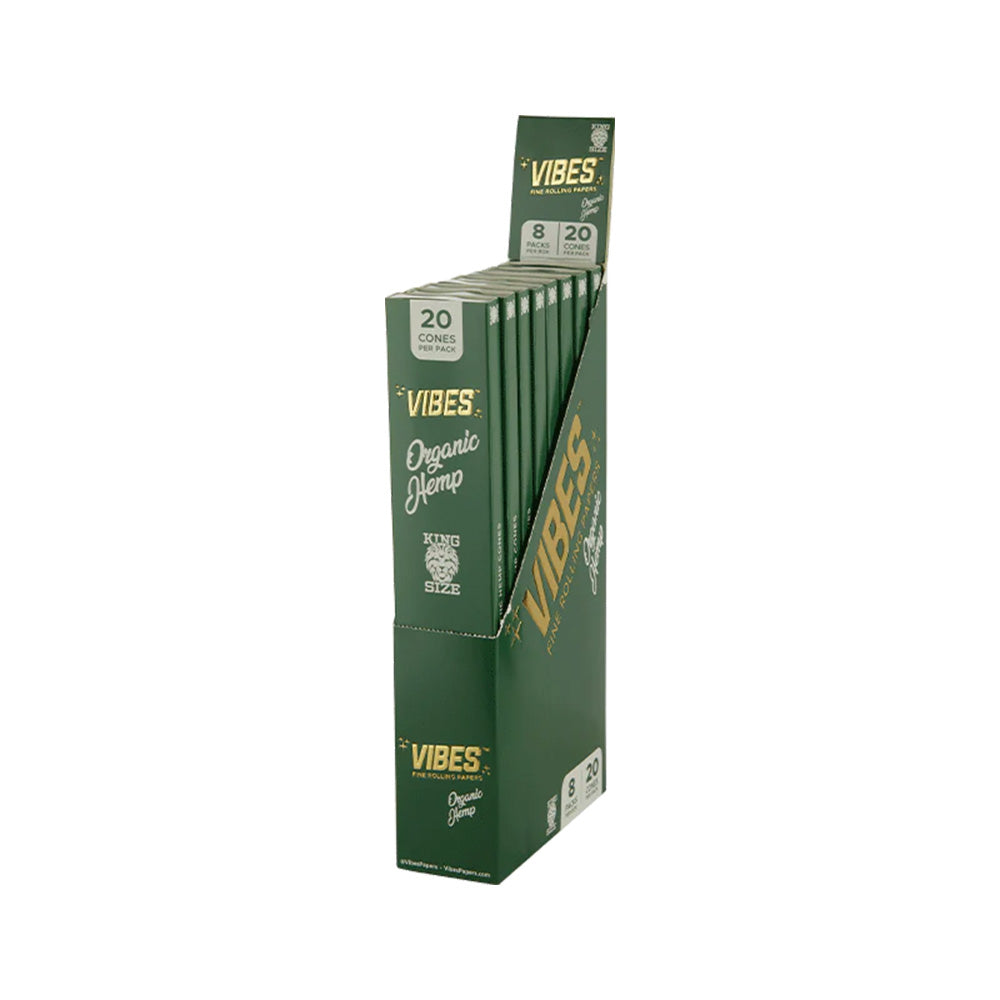 Vibes Organic Hemp King Size Cones - 20 Pack SALE
