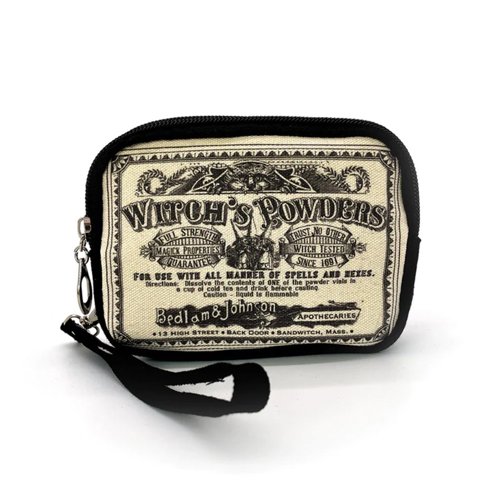 Vintage Print Witch's Powder Wristlet
