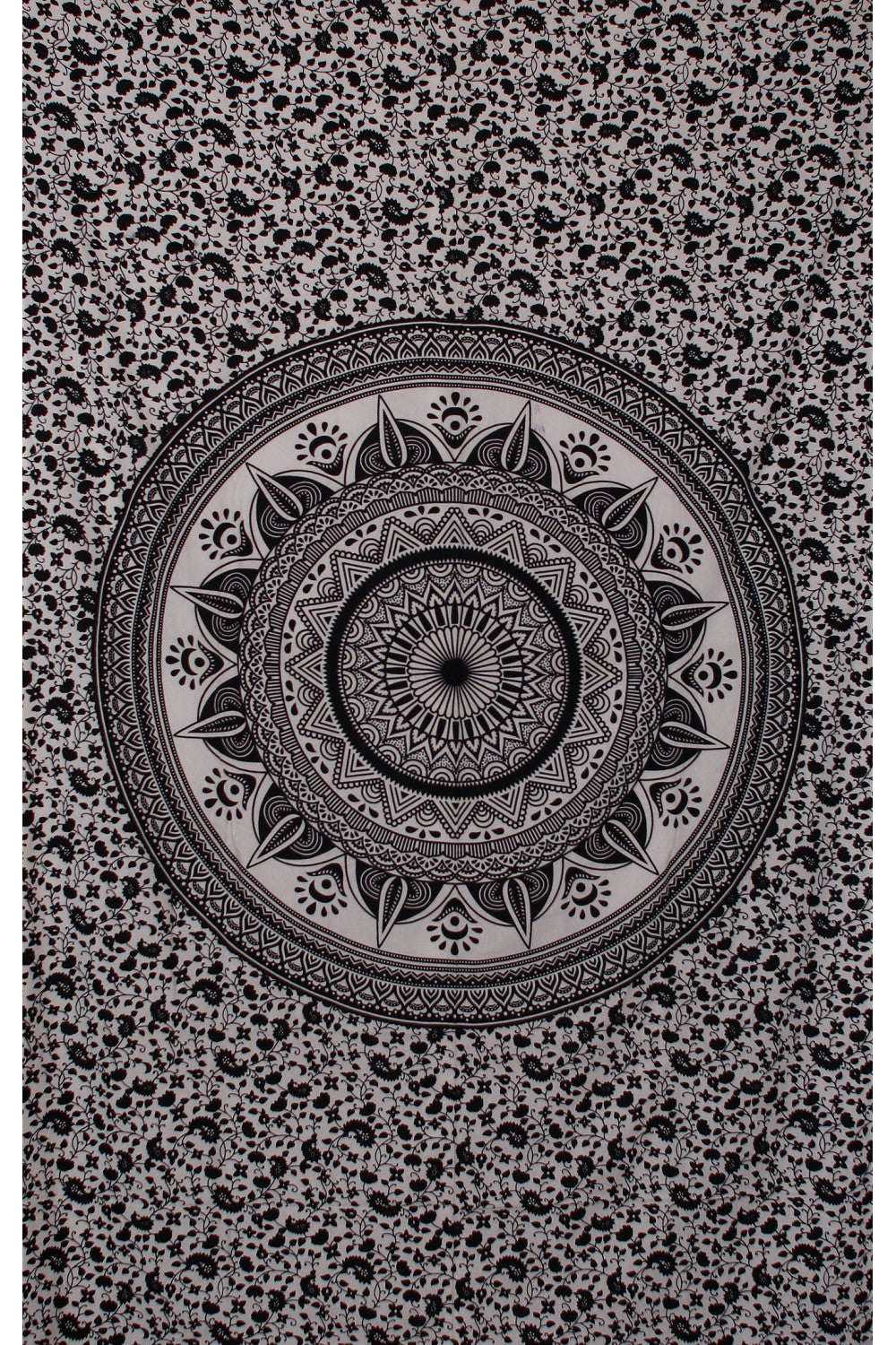 Zest For Life Black//White Mandala Tapestry
