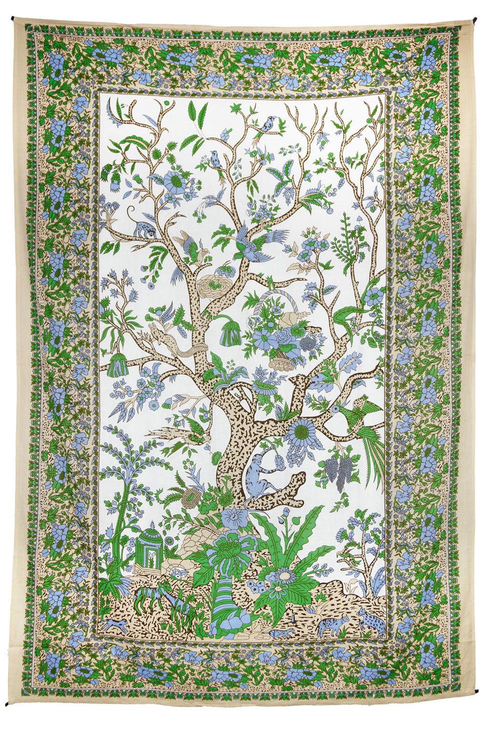 Zest For Life Tie Dye Tree Of Life Tapestry (Tan)