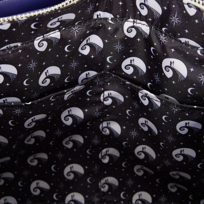 Loungefly The Nightmare Before Christmas Jack Skellington & Sally Night Sky Convertible Backpack and Tote Crossbody Bag