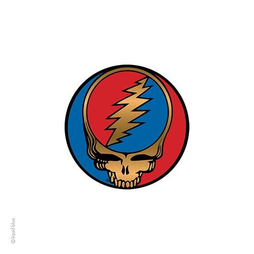 Grateful Dead Steal Your Face Metallic Sticker 1.25"