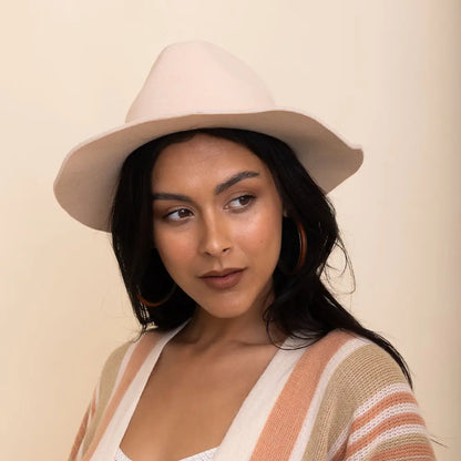 Pinched-Front Classic Rancher Hat in Nude