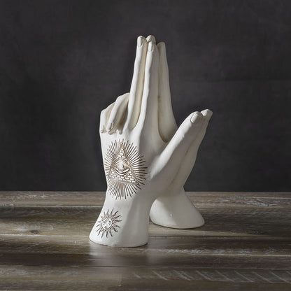Mystic Mudra Celestial Palmistry Hands Statue