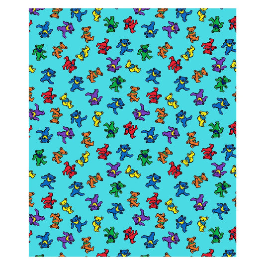Grateful Dead Dancing Bear Cozy Fleece Throw Blanket