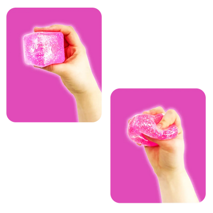 Fun Doh Squish & Squeeze Sparkle Cube Toy