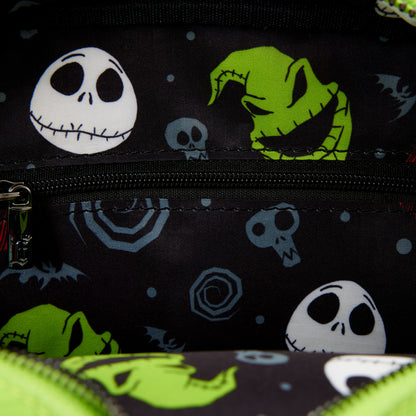 Loungefly The Nightmare Before Christmas Oogie Boogie Glow Crossbuddies® Cosplay Crossbody Bag with Coin Bag