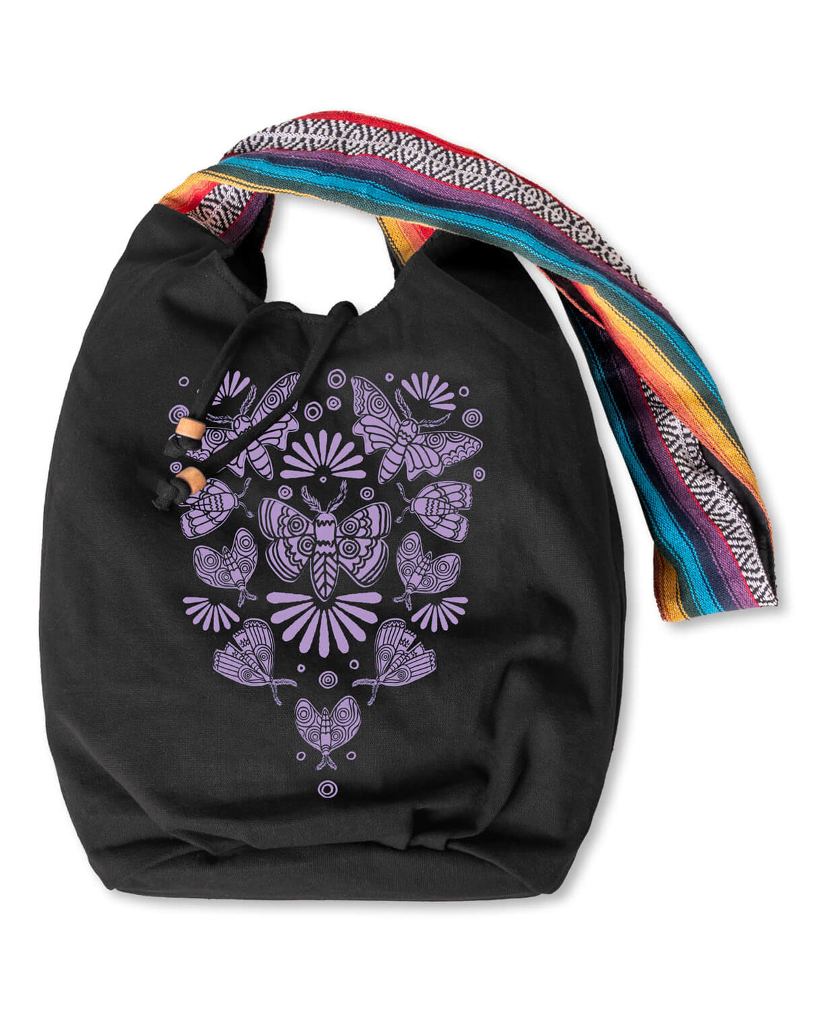Soul Flower Mega Moth Boho Crossbody Bag