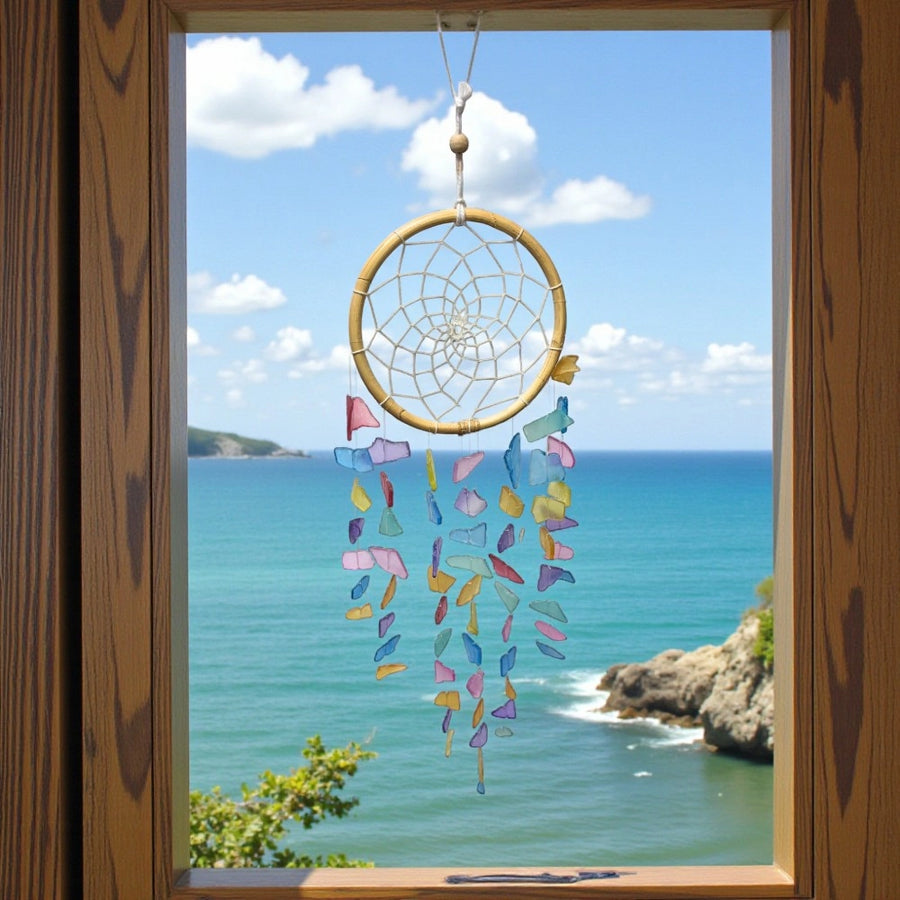 Sea Glass Dreamcatcher Suncatcher