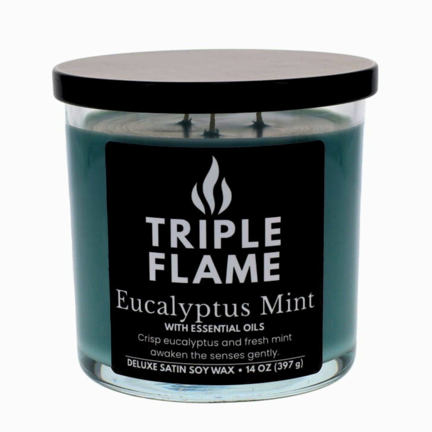 Triple Flame Candle Soy Wax for Home Scented, 14oz.