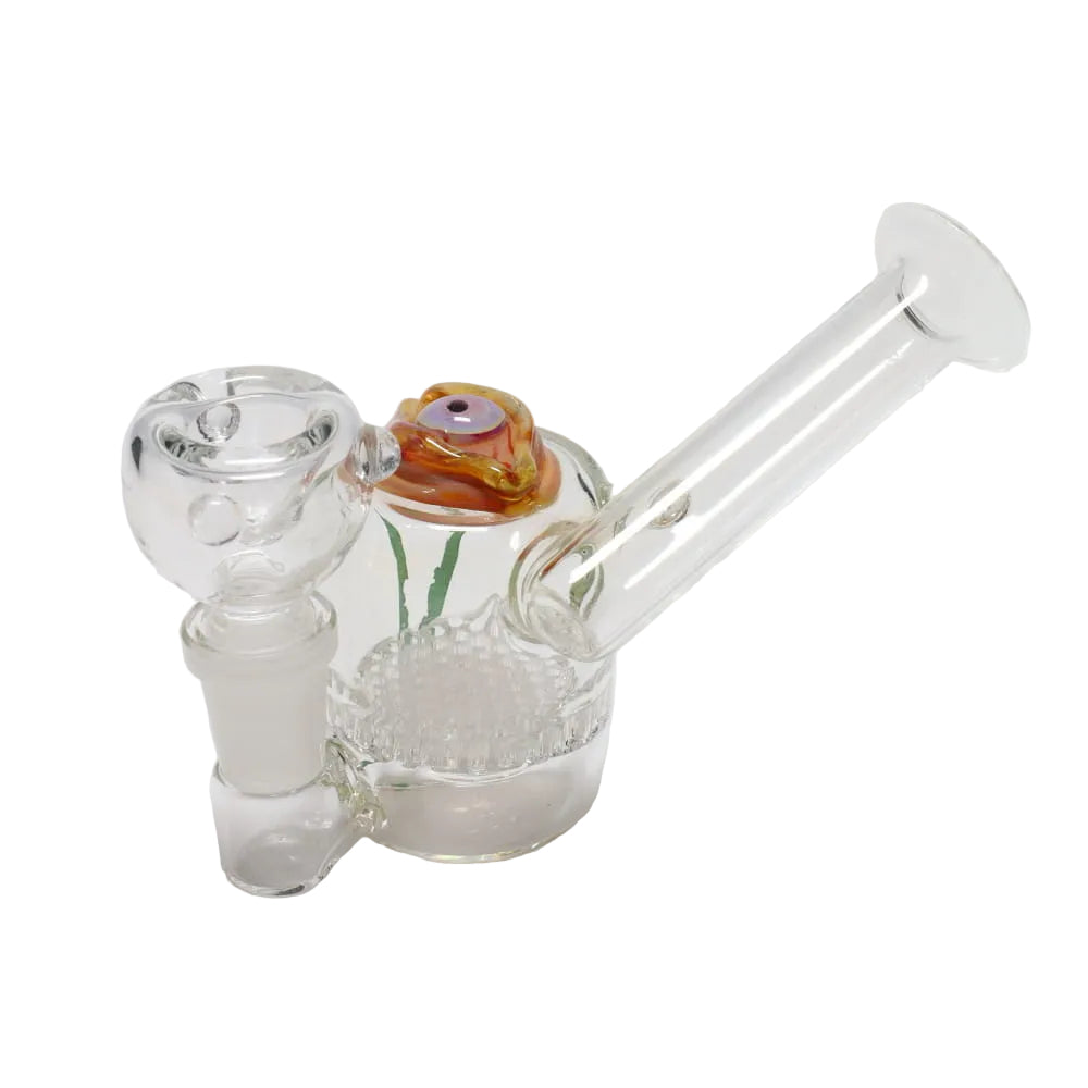 Diamond Glass Baby Eyeball Honeycomb Perc Bubbler
