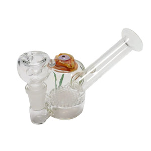 Diamond Glass Baby Eyeball Honeycomb Perc Bubbler