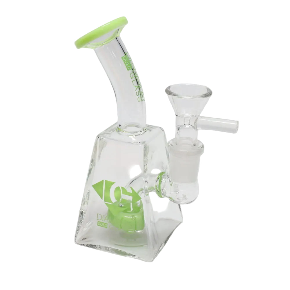 Diamond Glass Mini Color Rim Pyramid Banger Hanger - Assorted Perc