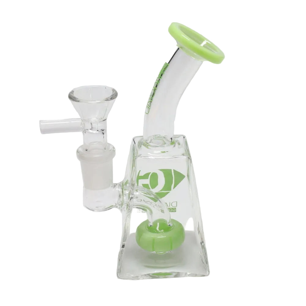 Diamond Glass Mini Color Rim Pyramid Banger Hanger - Assorted Perc