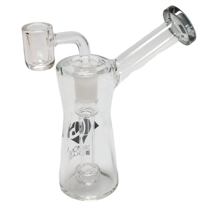 Diamond Glass Mini Color Rim Hourglass Bubbler