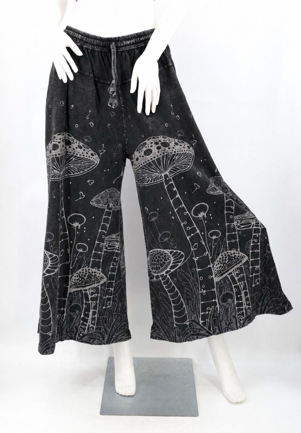 Psychedelic Mushroom Print Wide Leg Palazzo Pants